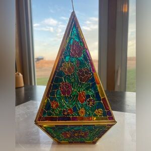 Hand-Painted Stained Glass Lantern